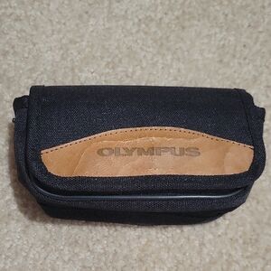 Olympus Black and Tan Camera Pouch Olympus Point and Shoot Bag
